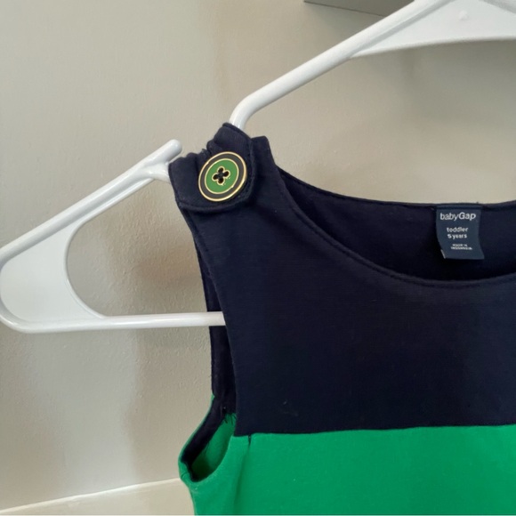 SALE! BabyGap Navy & Green Color Blocked Shift Dress. CUTEST EVER!!! Size: 5T. - Picture 3 of 12